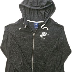 Nike Hoodie Men L /Women XL Gray Y2k Boho Cottage Grunge Normcore[1C]